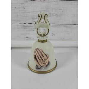 Vintage Homeco Porcelain Serenity Praying Hands Bell